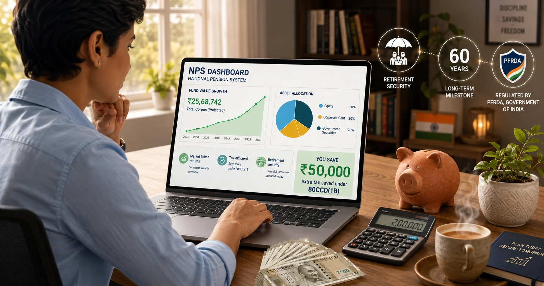 NPS 2026 — How to Open National Pension System Account Online & Save ₹2 Lakh Tax