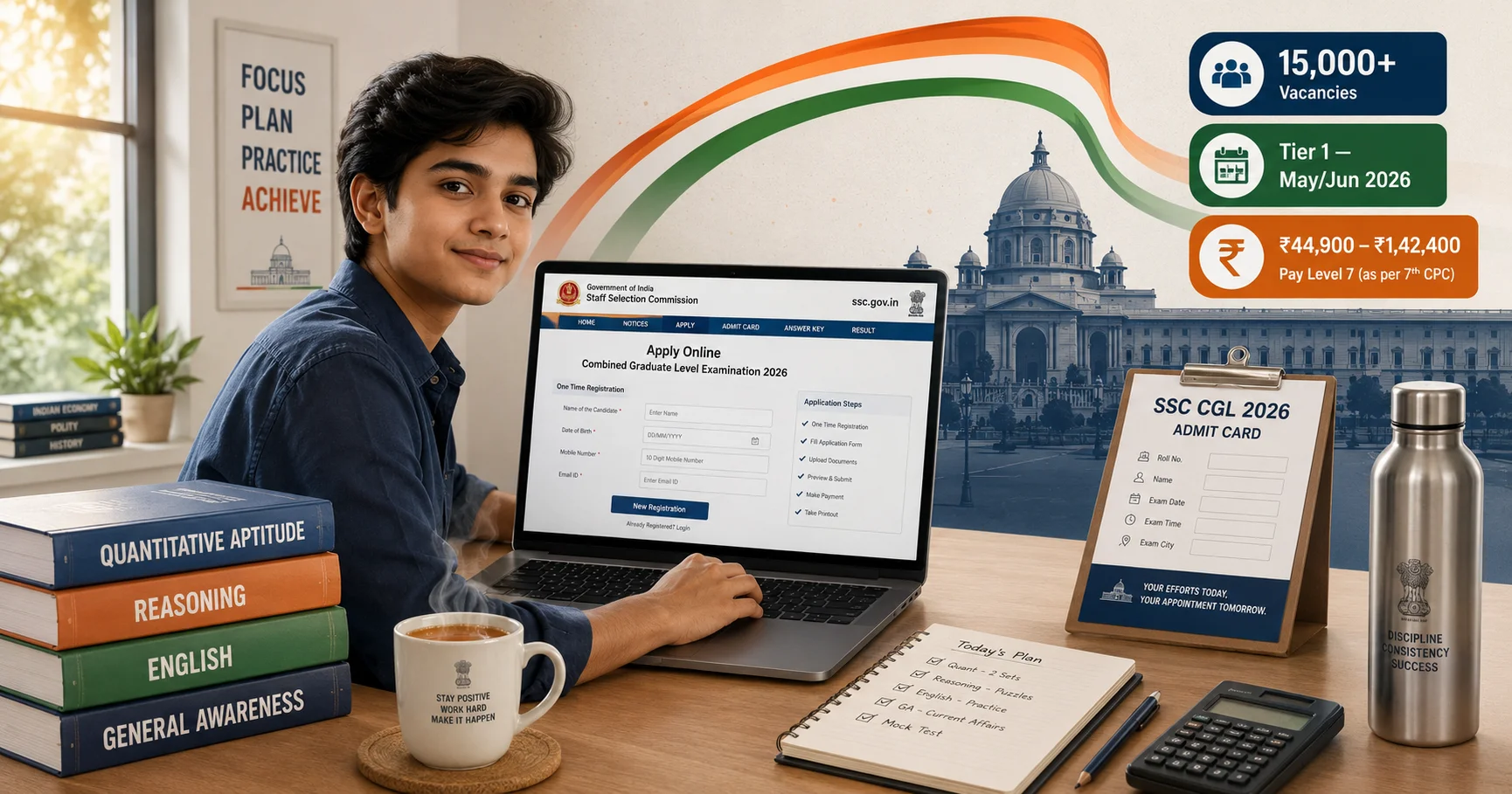 SSC CGL 2026 Notification — 15,000+ Vacancies, Exam Date, Eligibility & Apply Online